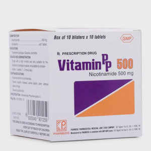 Viên nén Vitamin PP 500 phòng và điều trị bệnh pellagra (10 vỉ x 10 viên)