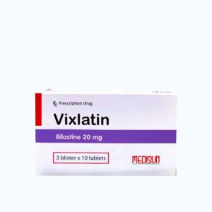 Viên nén Vixlatin 20mg điều trị triệu chứng viêm mũi dị ứng, mày đay (3 vỉ x 10 viên)