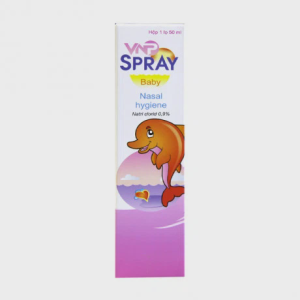 Dung dịch VNP Spray Baby 0.9% làm sạch dịch nhầy mũi giúp bé thở và bú tốt hơn (chai 50ml)