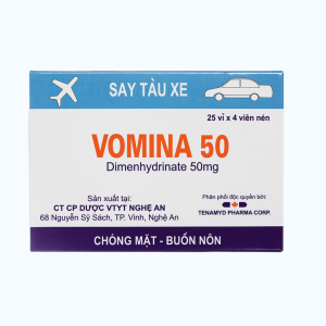 VOMINA TAB 50MG (Hop 25 Vi x 4 Vien)