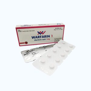 Viên uống Warfarin 1 dự phòng nghẽn mạch toàn thân ở những bệnh nhân bị bệnh thấp tim và rung nhĩ (3 vỉ x 10 viên)