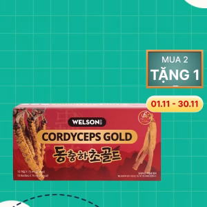 Nước Uống Hồng Sâm Đông Trùng Hạ Thảo Hàn Quốc - Welson Cordyceps Gold (Hộp 10 chai)