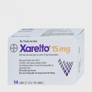 Viên nén Xarelto 15mg điều trị, phòng ngừa huyết khối tĩnh mạch (1 vỉ x 14 viên)