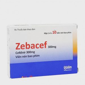 Viên nén Zebacef 300mg kháng sinh điều trị nhiễm khuẩn (1 vỉ x 10 viên)