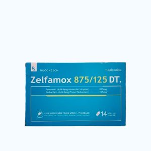 Viên nén phân tán Zelfamox 875mg/125mg DT điều trị nhiễm khuẩn (2 vỉ x 7 viên)