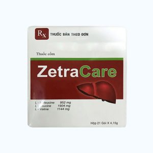 Thuốc cốm ZETRACARE chỉ định ở bệnh nhân suy gan mất bù giảm albumin dưới 3,5g/dl (21 gói x 4.15g)