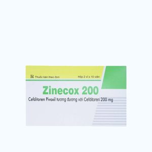 Viên nén bao phim Zinecox 200mg điều trị nhiễm khuẩn (2 vỉ x 10 viên)