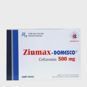 Viên nén Zinmax-Domesco 500mg kháng sinh điều trị nhiễm khuẩn (2 vỉ x 5 viên)