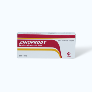 Viên nén Zinoprody 50mg tiêu nhầy, loãng đàm, giảm ho (2 vỉ x 15 viên)