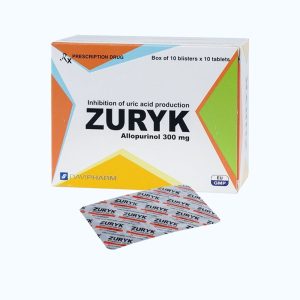 Viên nén Zuryk 300mg điều trị bệnh gút (10 vỉ x 10 viên)