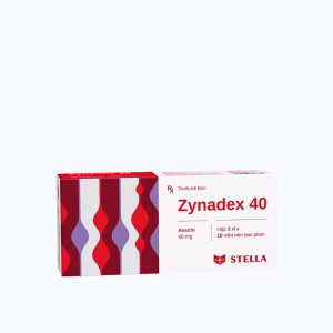 Viên nén Zynadex 40mg điều trị suy tĩnh mạch, trĩ, phù nề sau phẫu thuật (3 vỉ x 10 viên)